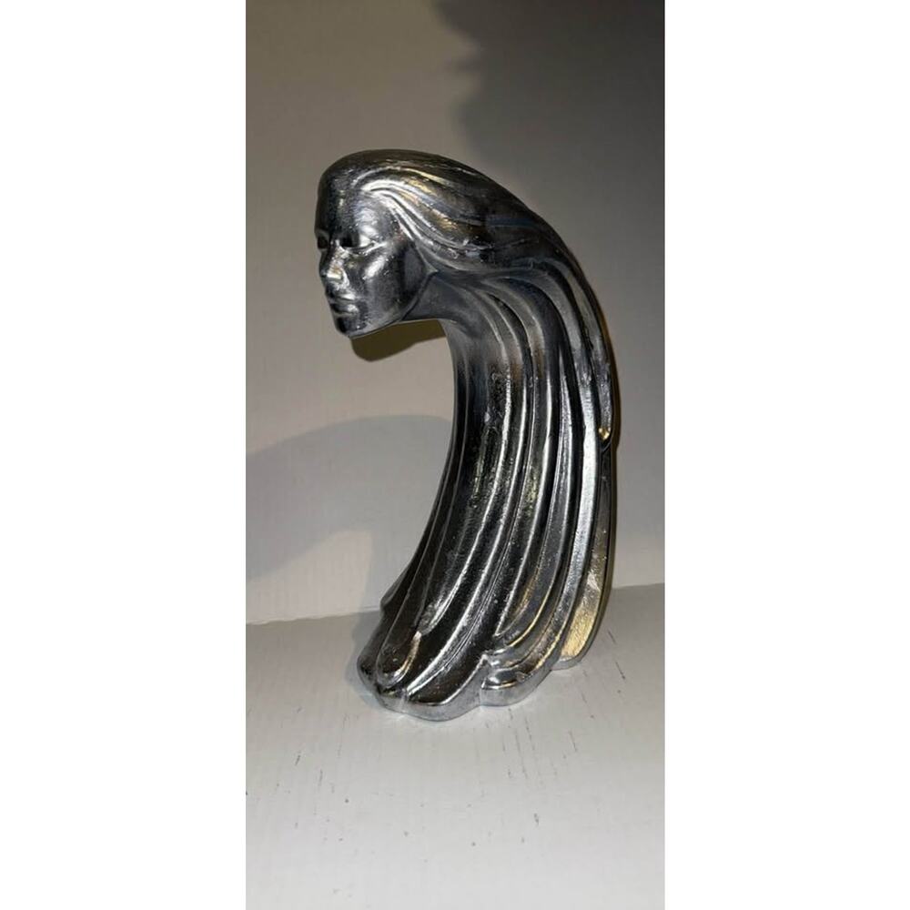 Vintage 80's Woman of the Wind Sculpture Statue Art Deco Style Decor